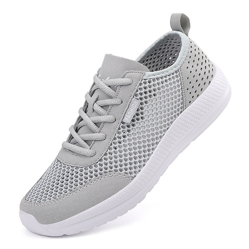 Unisex nan lightweight comfort walking shoe with airy honeycomb mesh, ergonomic cushioning sole and pull tab Mune Fashion
