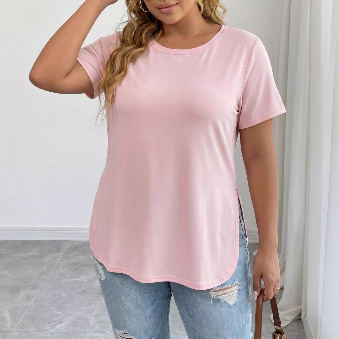 Women's casual T-shirt with side slit Mune Fashion