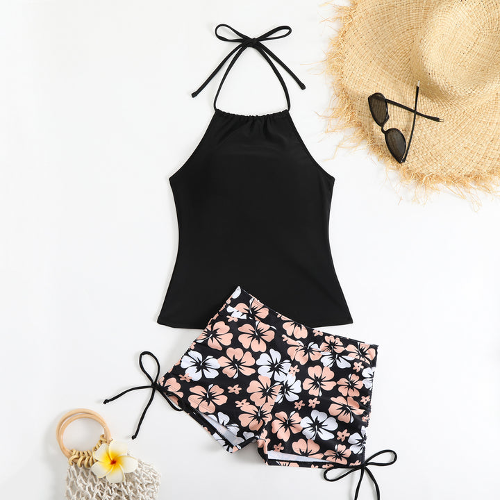 Ladies sporty bathing set with fashionable floral pattern Mune Fashion