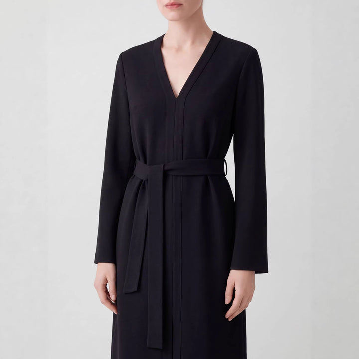 Women Elegant V-Neck Long Sleeve Midi Dress Mune Fashion
