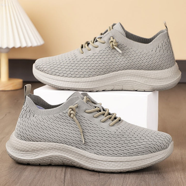Ladies' breathable knitted casual sneaker with elastic sock entry, reinforced toe cap, and reactive memory EVA comfort sole Mune Fashion