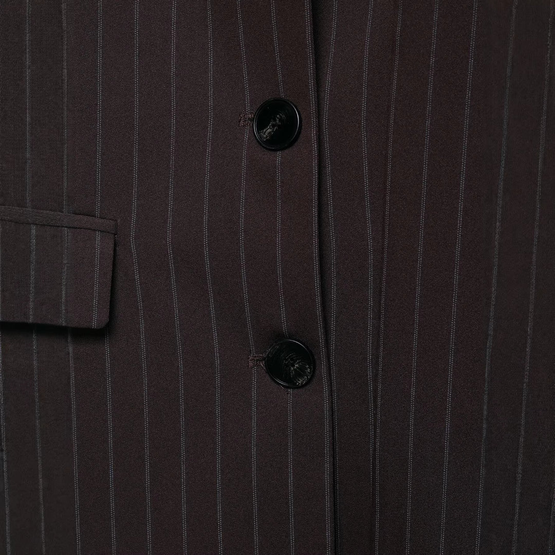 Ladies Blazer with oversized shawl collar and long tie Mune Fashion