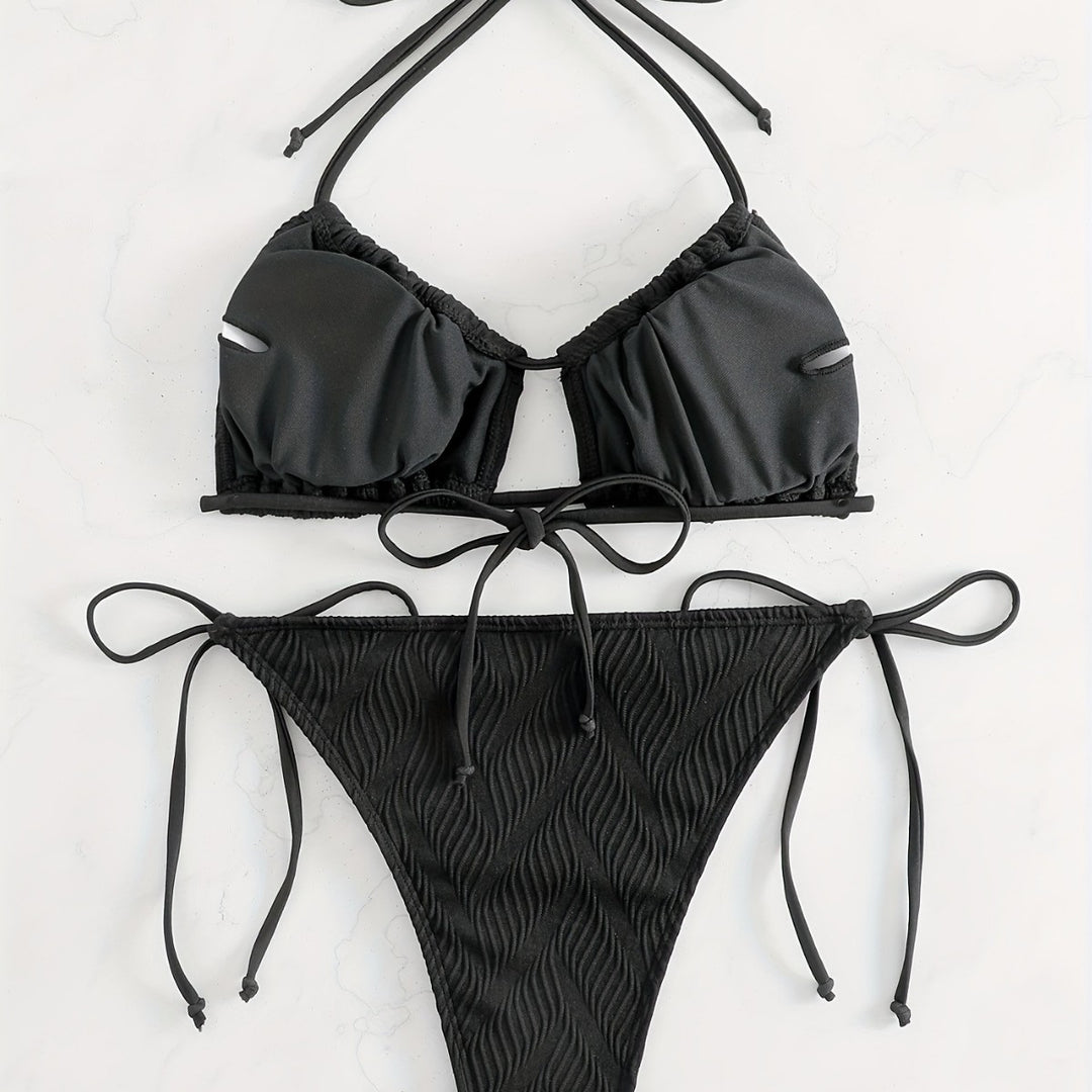 Ladies Triangle Bikini with sophisticated ruffle design Mune Fashion