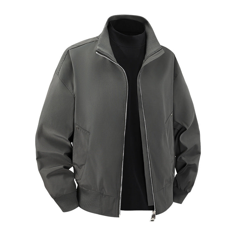 Men's Fashion Transitional Jacket with High Stand Collar Mune Fashion