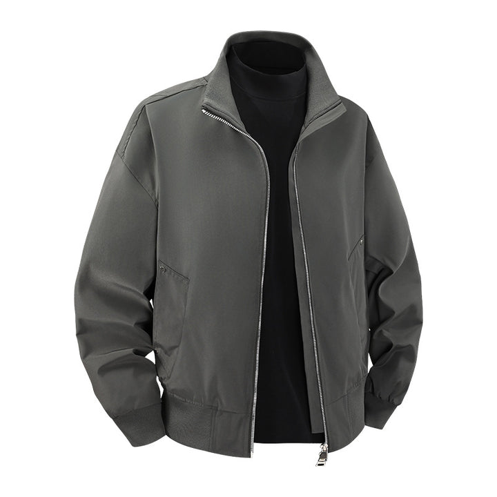 Men's Fashion Transitional Jacket with High Stand Collar Mune Fashion