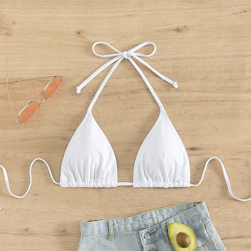 Women's Triangle Bikini with Adjustable Straps and Tying Details Mune Fashion