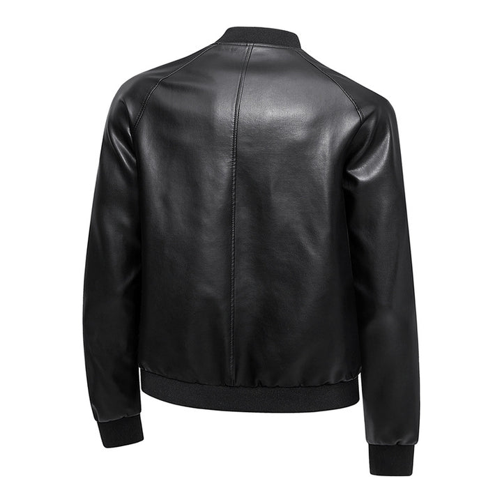 Men's High-Quality Faux Leather Bomber Jacket Mune Fashion