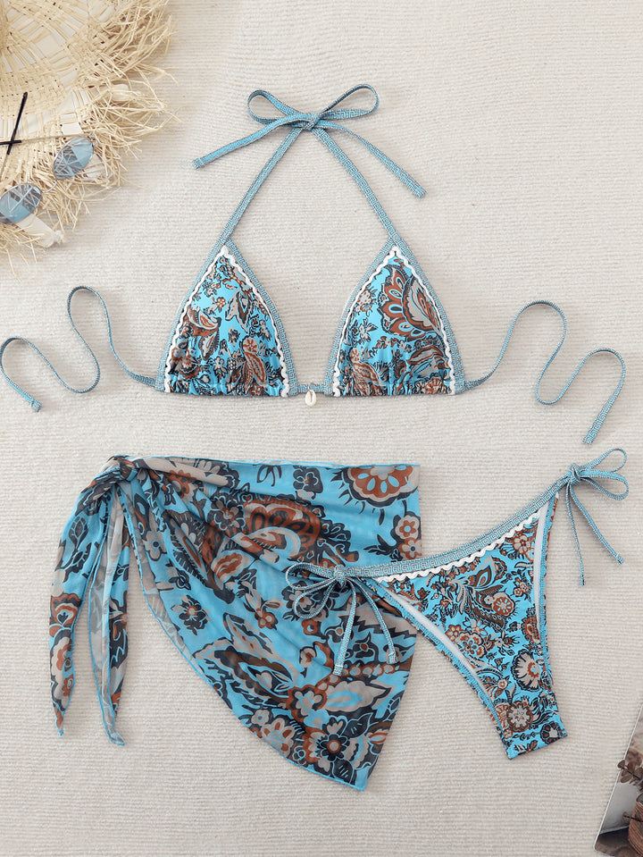 Ladies Triangle Bikini Set with voluminous Ruffles Mune Fashion
