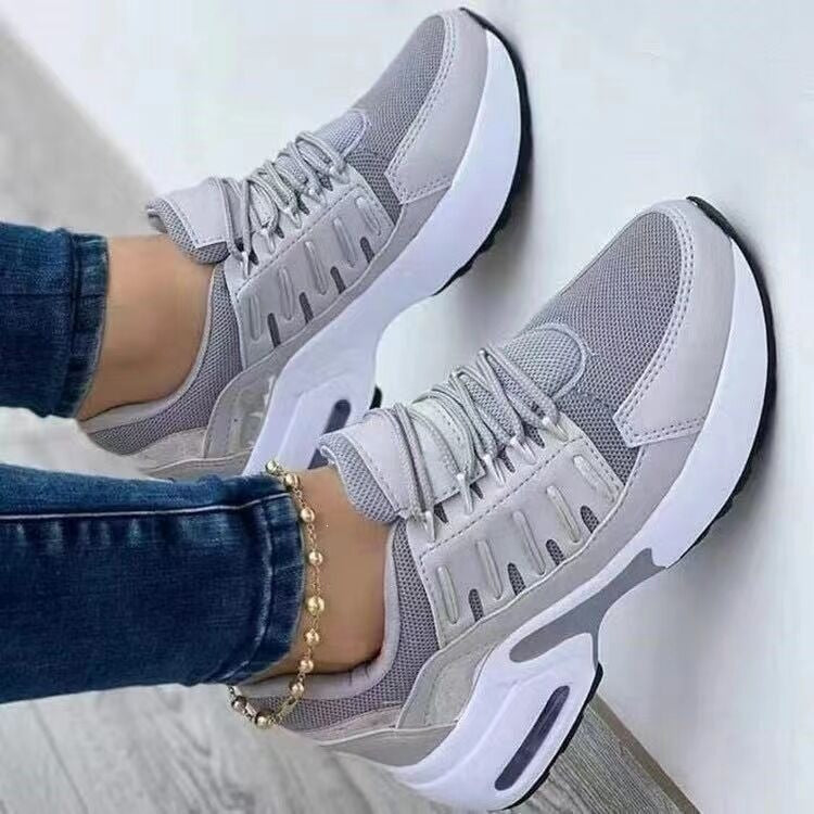 Women's chunky platform sneakers with air-cushioned sole and breathable mesh upper Mune Fashion