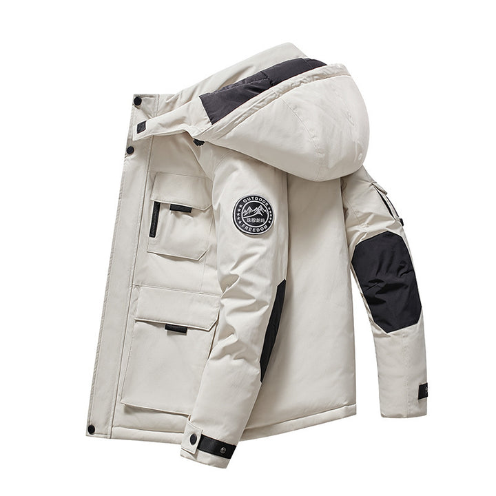 Men's Insulated Field Parka with Hood, Multiple Utility Pockets and Windproof Shell Mune Fashion