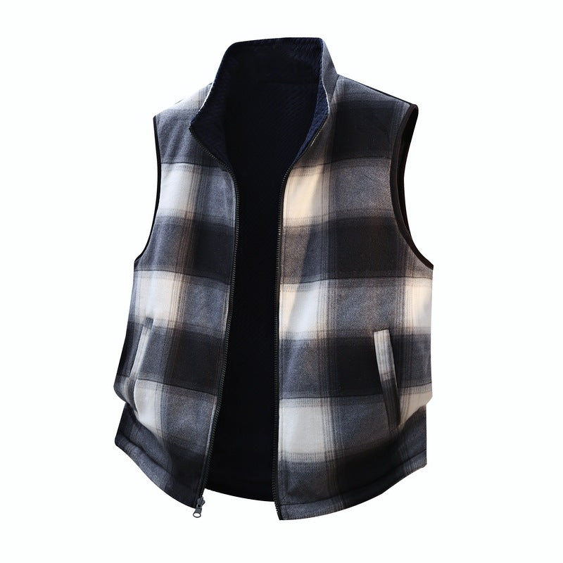Men's kinetic micro quilted vest with high collar and water-repellent breast application Mune Fashion