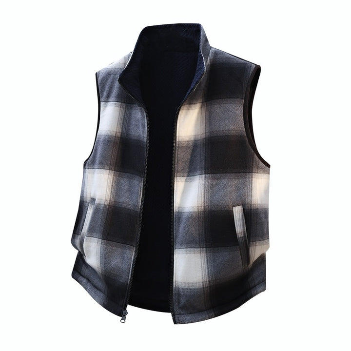Men's kinetic micro quilted vest with high collar and water-repellent breast application Mune Fashion