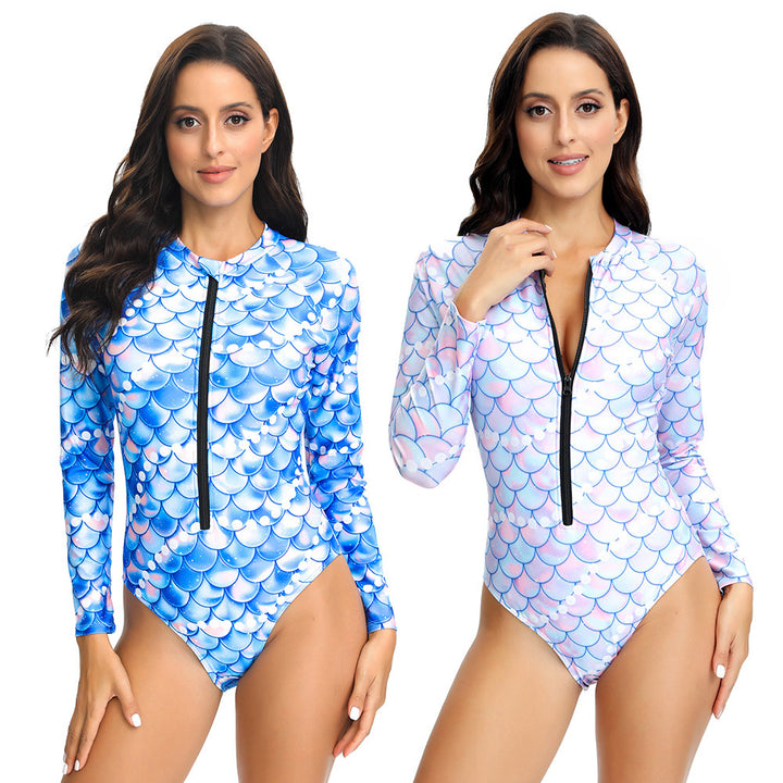Women Long Sleeve Swimsuit with Mermaid Design Mune Fashion