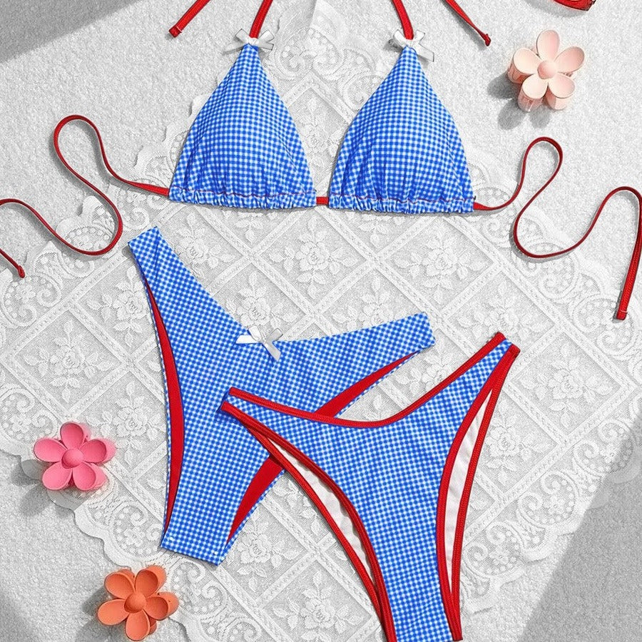 Women's triangle bikini in checkered cut Mune Fashion