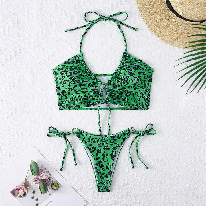Women Playful Animal Print Bikini Set Mune Fashion