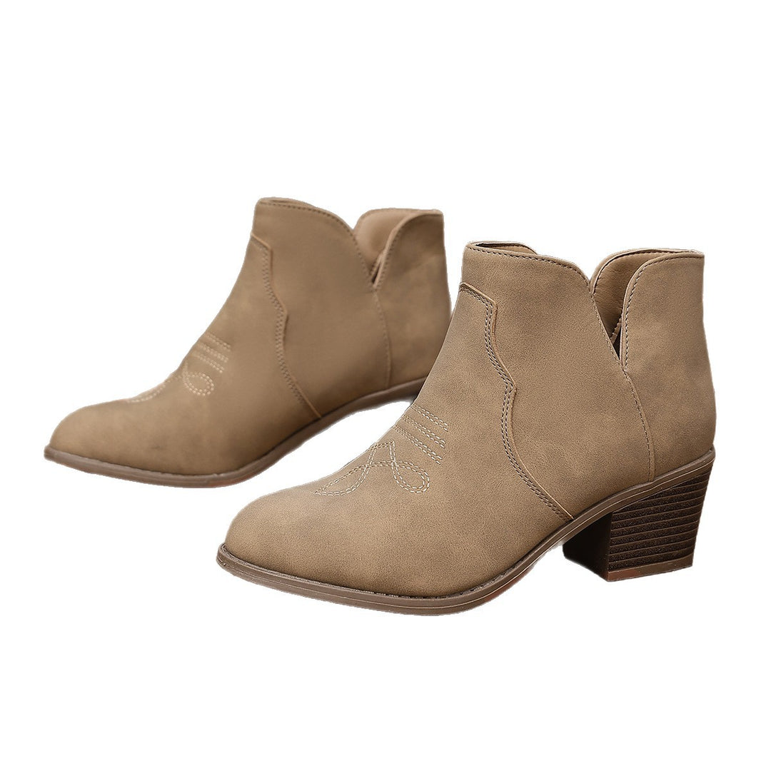 Women Elegant Ankle Boots Mune Fashion