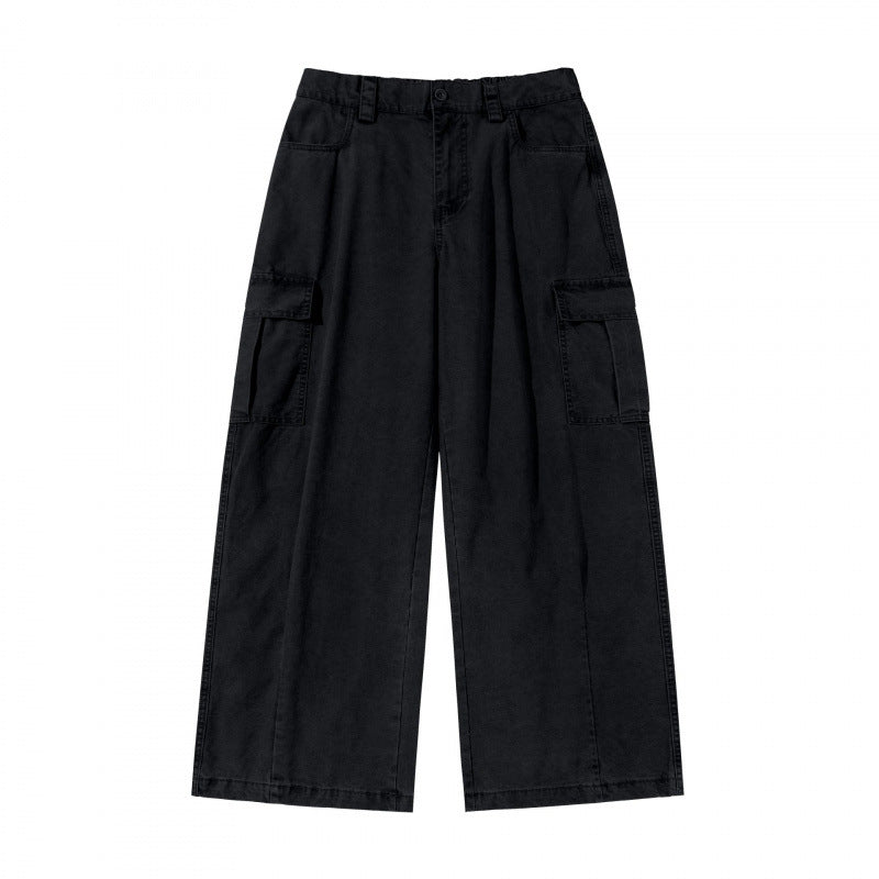 Women's Wide Cargo Culotte Pants made of Cotton Blend with Large Patch Pockets Mune Fashion