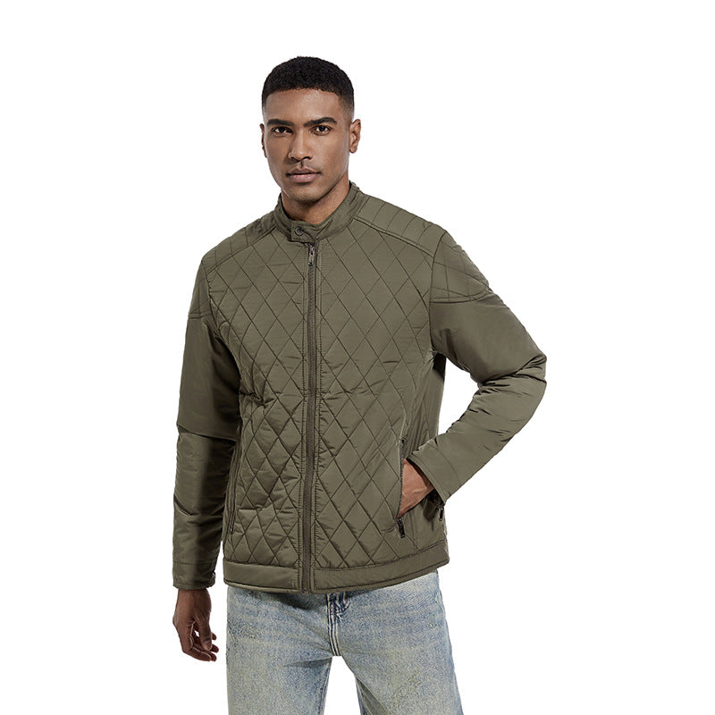 Men's quilted lightweight transitional jacket with stand-up collar Mune Fashion