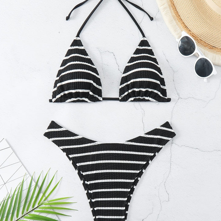 Women's Triangle Bikini with sophisticated stripes Mune Fashion