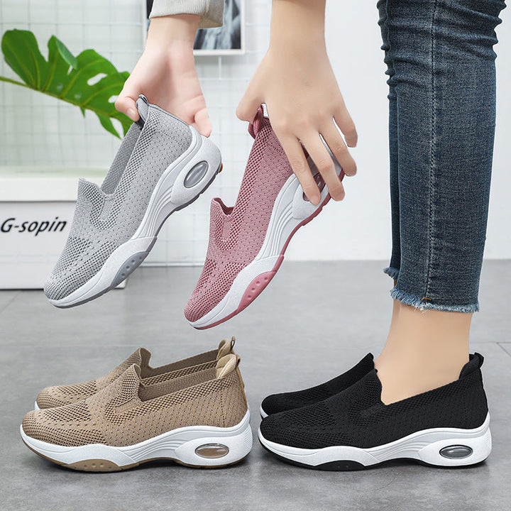 Women's Comfortable and Flexible Sneakers with Breathable Upper Material Mune Fashion