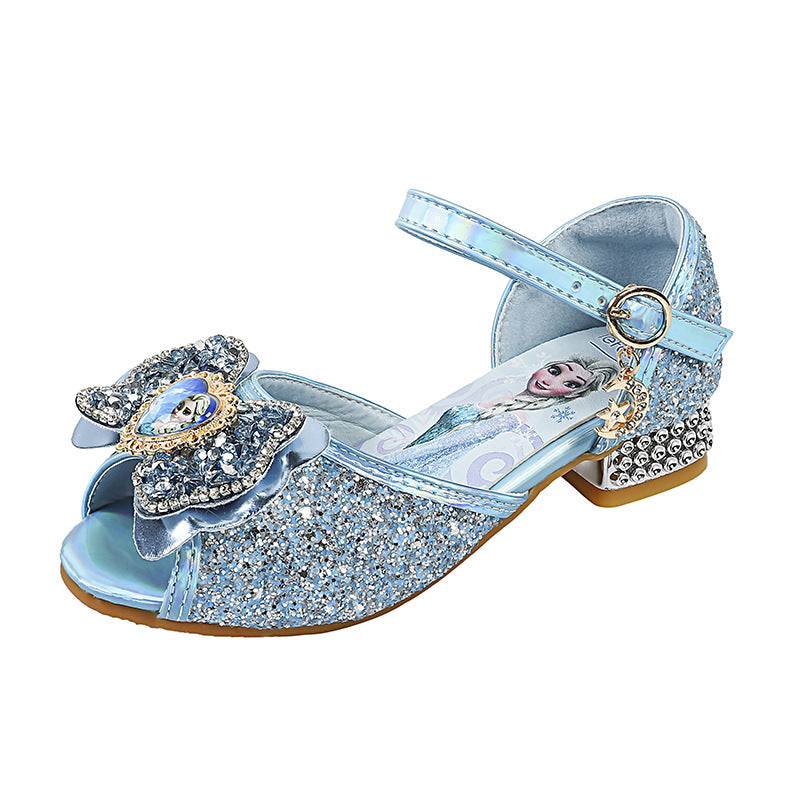 Girls Sparkling Princess Ballerinas with Decorative Floral Motif Mune Fashion