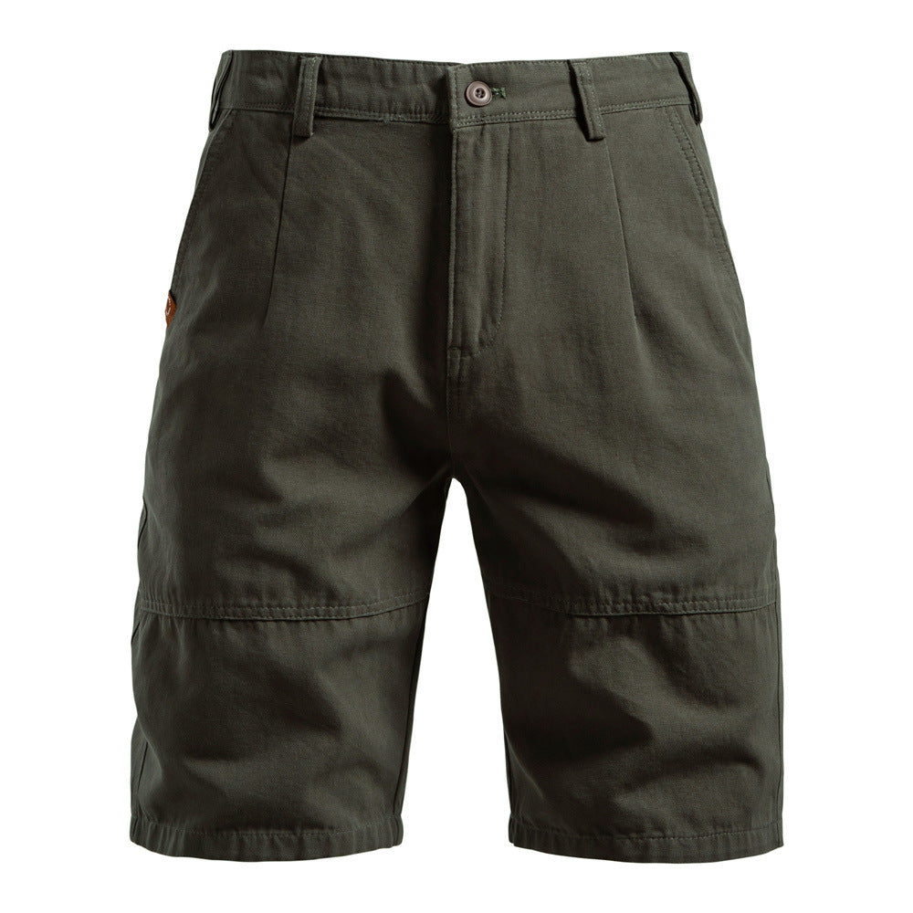 Men's robust cotton twill Bermuda shorts with reinforced knee inserts and relaxed fit Mune Fashion
