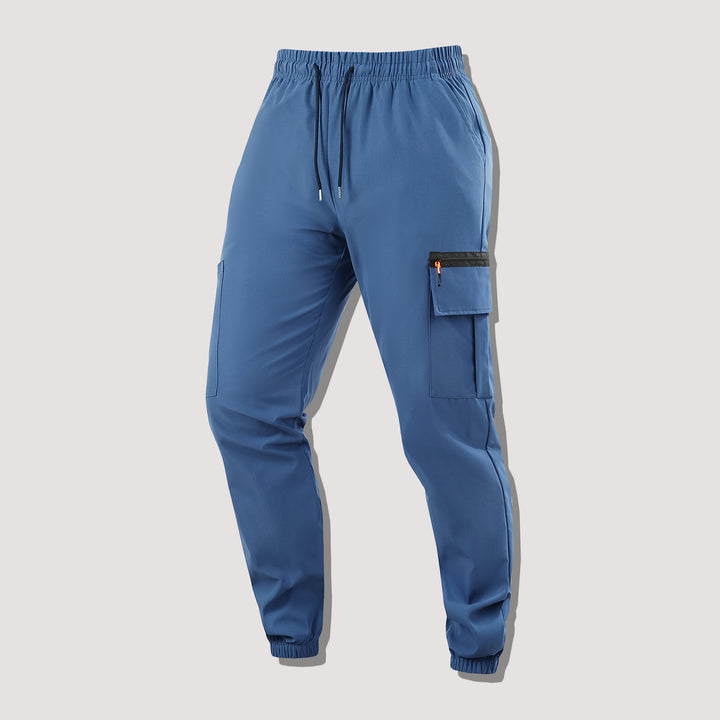 Men's Functional Cargo Jogging Pants with Zipper Pocket and Elastic Waistband Mune Fashion