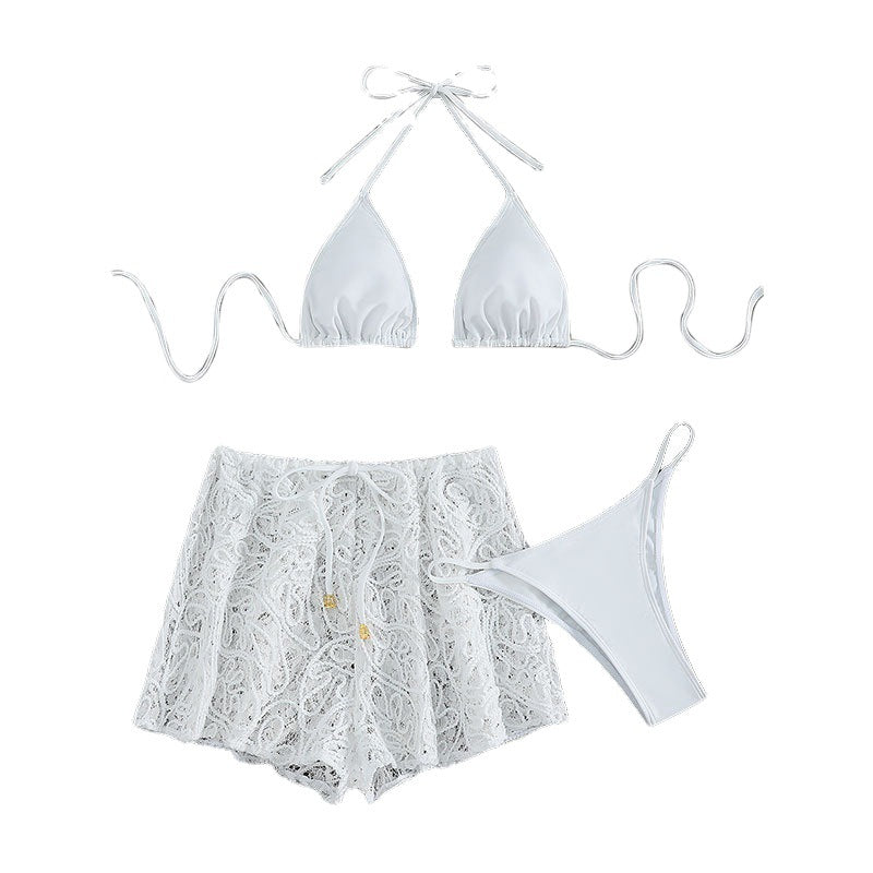 Women Sexy Bikini Set with Decorative Lace Mune Fashion