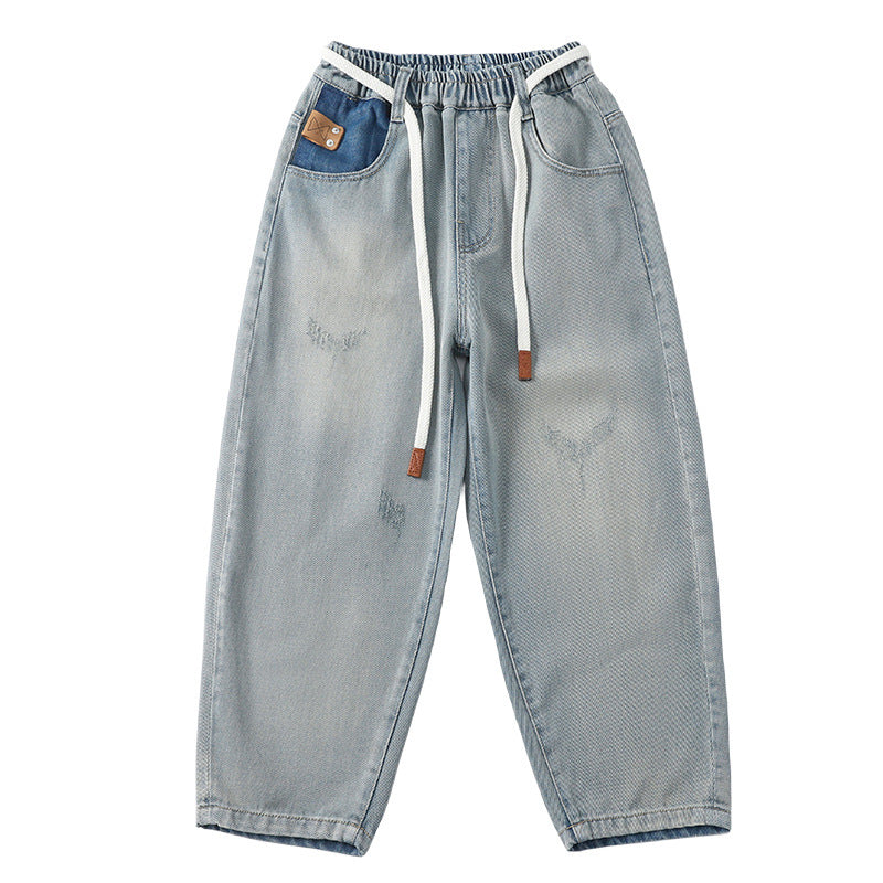 Men's wide jeans with modern cut and creative details Mune Fashion