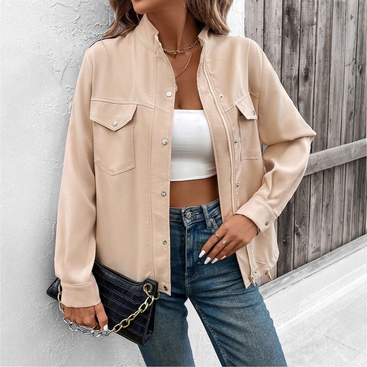 Women Casual Blouson Jacket Mune Fashion