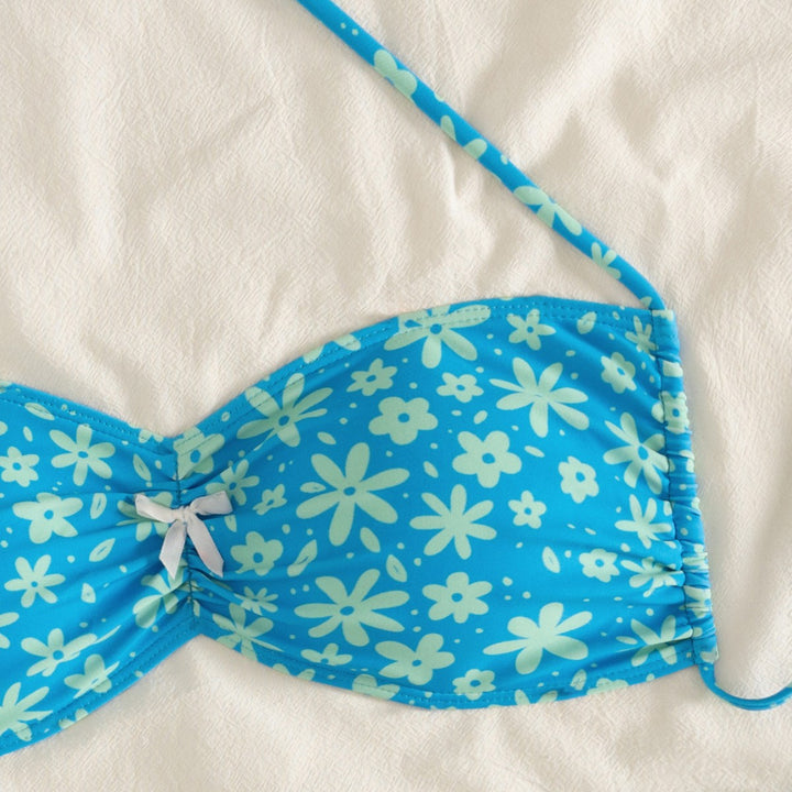 Women's bandeau bikini with floral accents Mune Fashion