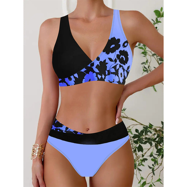Women's bathing set with glossy floral pattern Mune Fashion