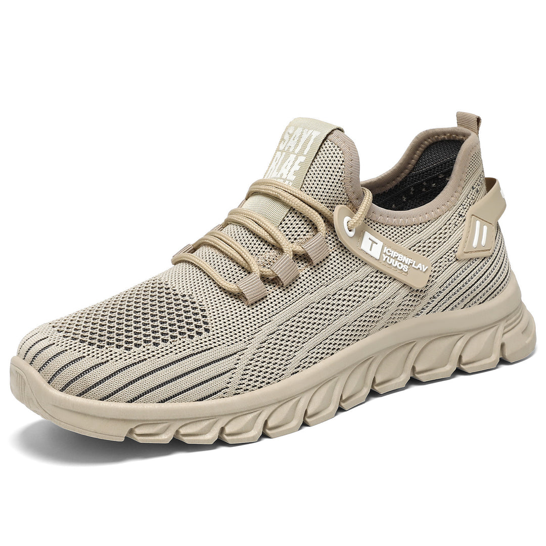 Men's breathable knit chunky sneaker with elastic entry, stable cushioning sole and pull tab Mune Fashion