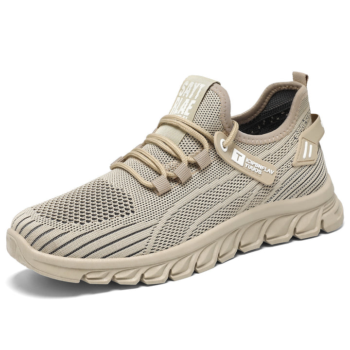 Men's breathable knit chunky sneaker with elastic entry, stable cushioning sole and pull tab Mune Fashion