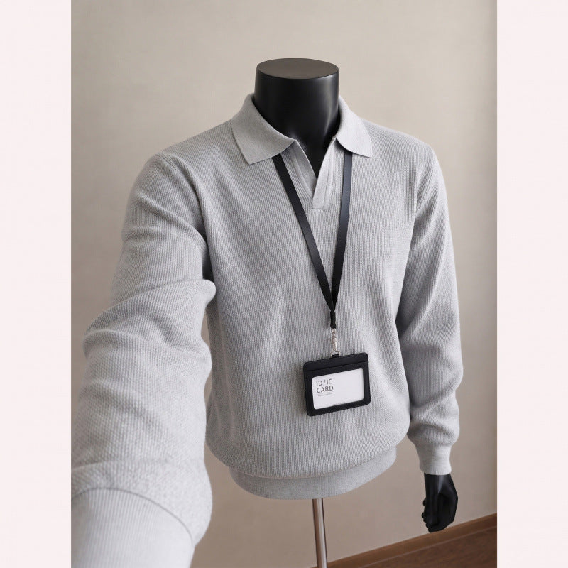 Men's Stylish Pullover with V-Neck Mune Fashion
