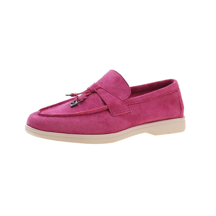 Ladies Elegant Suede Loafers with Tassels and Padded Comfort Insole Mune Fashion