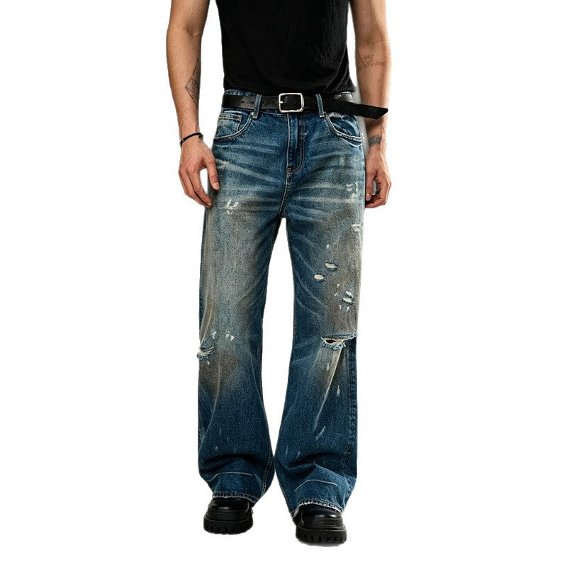 Men's Loose, Ripped Jeans Mune Fashion