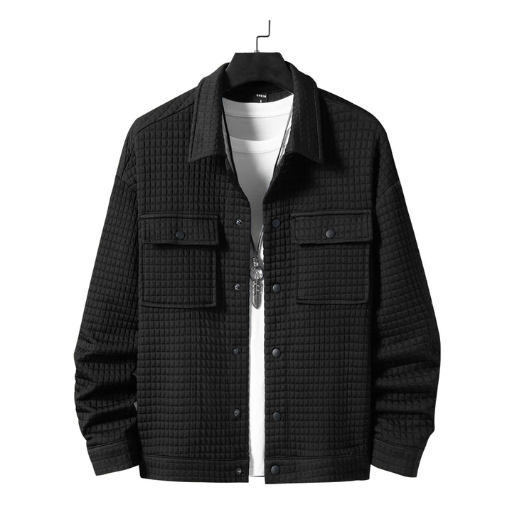 Men's quilted overshirt jacket with square quilted structure and patch chest pockets Mune Fashion