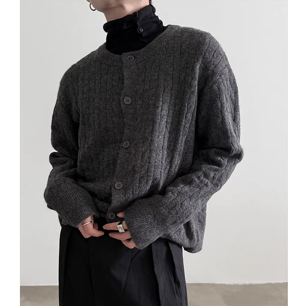 Men's Cozy Cardigan with Button Placket Mune Fashion