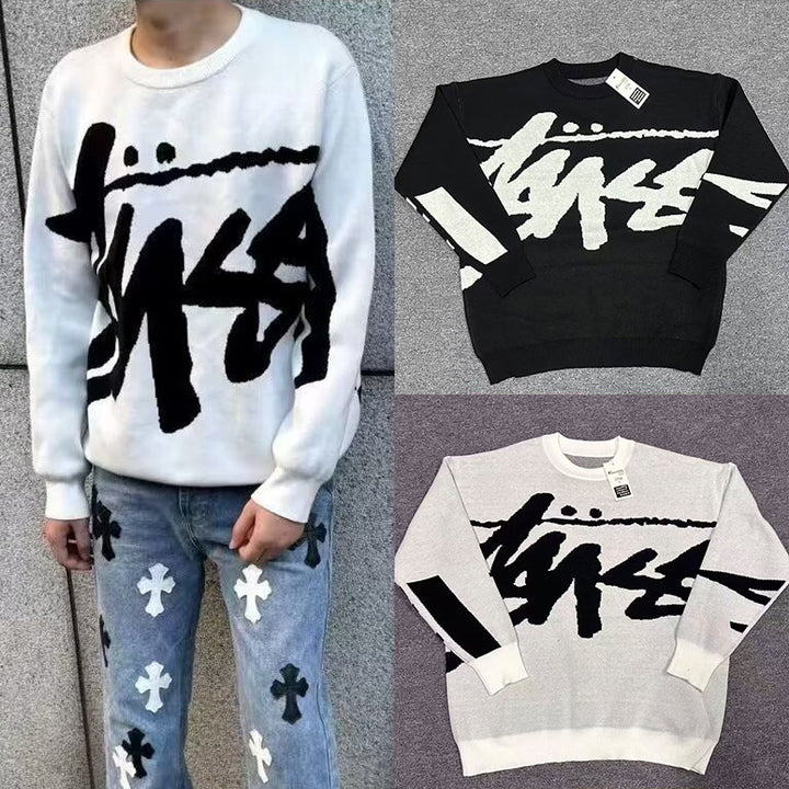 Men's Fashionable Chunky Knit Sweater with Graphic Design Mune Fashion