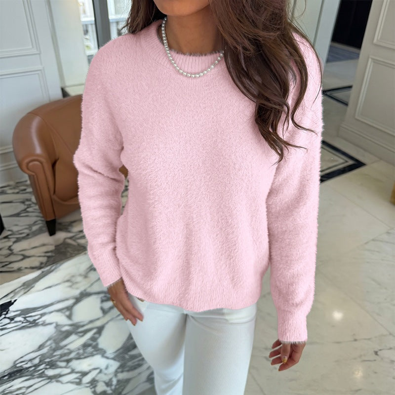 Women's Soft and Elegant Sweater with Off-Shoulder Neckline Mune Fashion