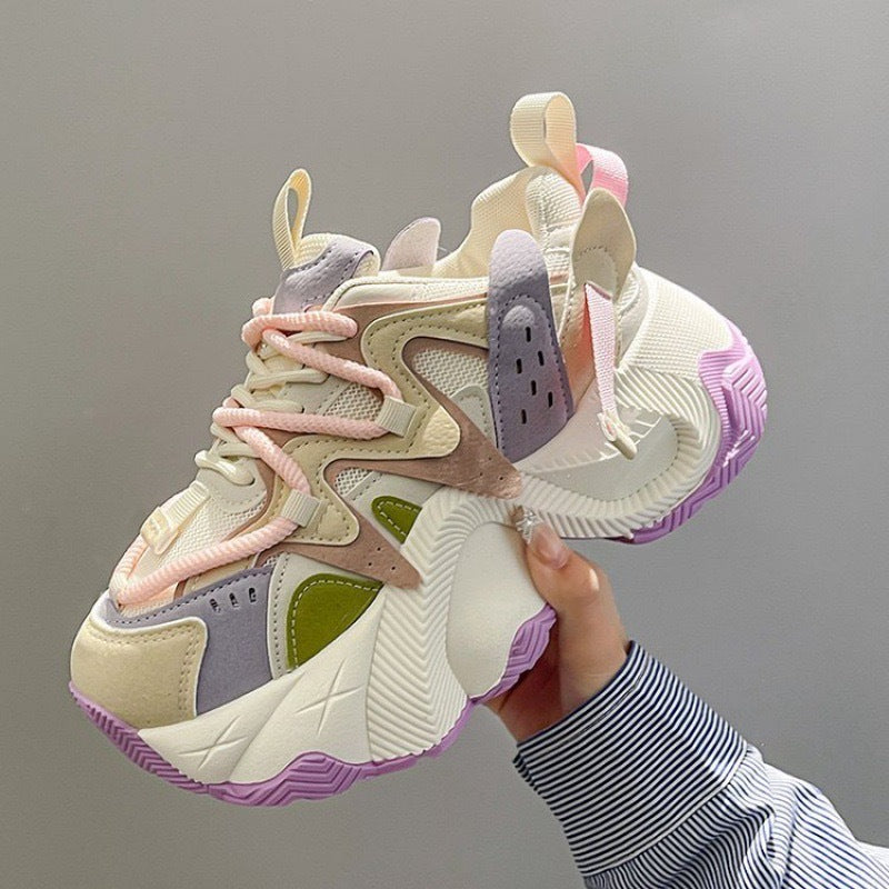 Women's Sporty Chunky Sneakers with Trendy Silhouette and Comfortable Cushioning Mune Fashion