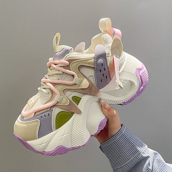 Women's Sporty Chunky Sneakers with Trendy Silhouette and Comfortable Cushioning Mune Fashion