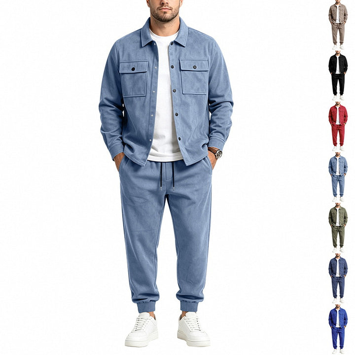 Men's overshirt and jogger set made from soft cotton mix Mune Fashion