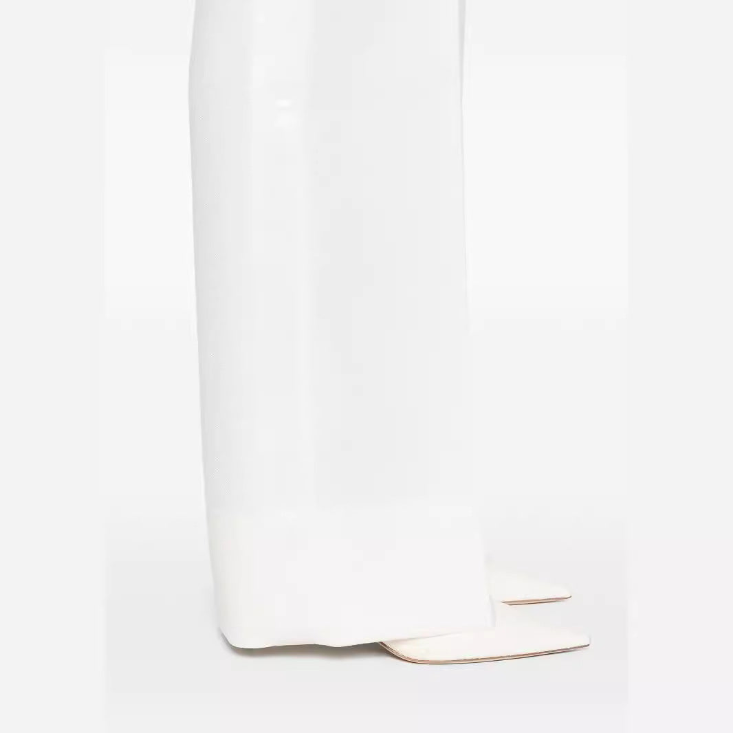 Women’s Palazzo Pants with High Waist and Wide Leg Cut Mune Fashion