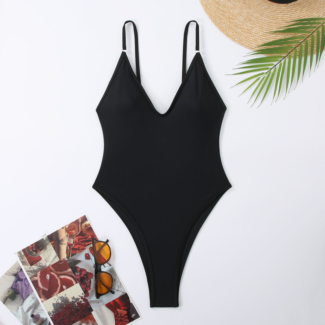 Women High-Cut One-Piece Swimsuit Mune Fashion
