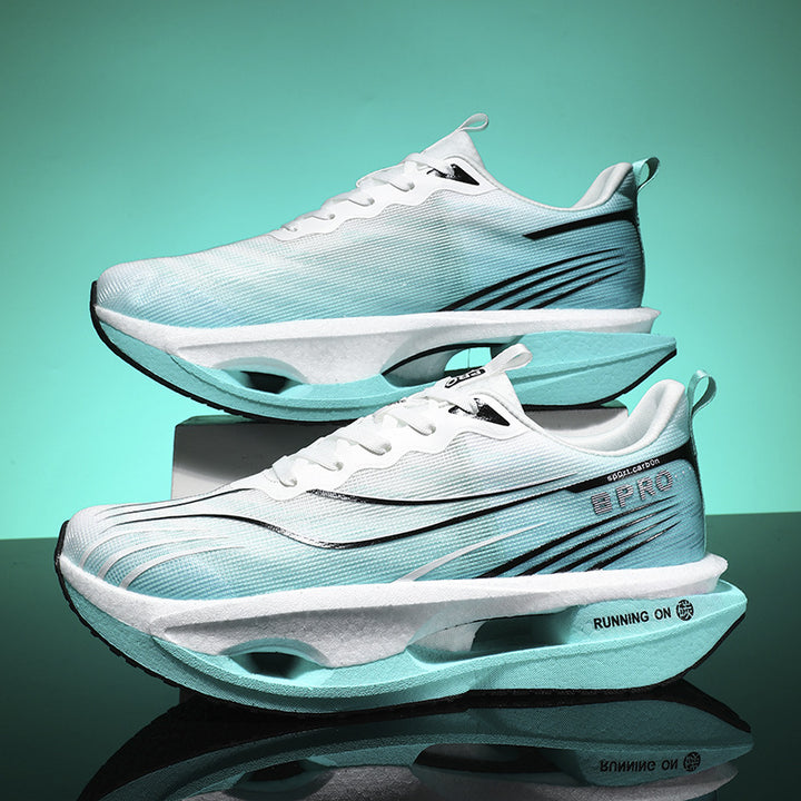 Unisex Performance Running Sneakers with Twist Closure, Shaped Hollow Chamber Midsole and Breathable Knit Upper Material Mune Fashion