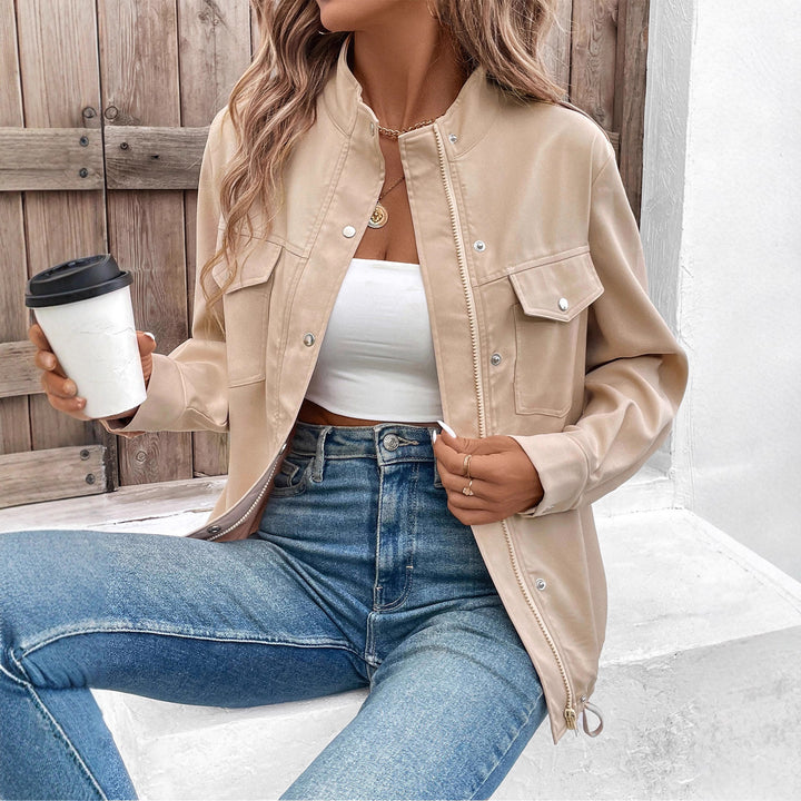 Women Casual Blouson Jacket Mune Fashion
