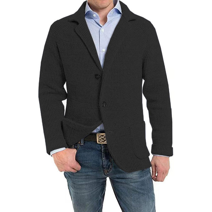 Men's structured knit blazer with patch pockets Mune Fashion