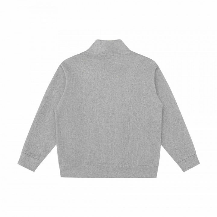 Unisex Boxy-Fleece-Zip Jacket with Stand-Up Collar and Inseam Pockets Mune Fashion